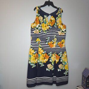 Dressbarn db Established 1962 Collection, Sleeveless Fit and Flare Dress, 14 W